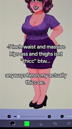 you cant be thicc with a concave stomach. #ocart #originalcharacter #artistsontiktok #fyp
