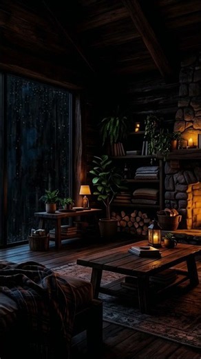 Cozy Fireplace & Rain — Your Perfect Night Escape 🔥🌧️
