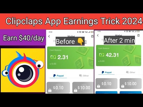 Clipclaps PayPal Earnings Tricks 2024 | Payment Proof | Clipclaps App hack | Redeem code $10