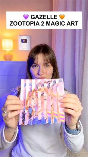 Gazelle & Shakira from Zootopia 2 💜🧡 Amazing DIY Art Idea #diy #art #disney #zootopia2 #drawing
