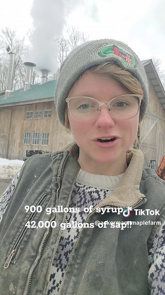 just beat our old record of 830 gallons made in 1 day! #farmer #farm #newengland #Vermont #maplefarm #maplesyrup #familyfarm #family #farmlife #homestead