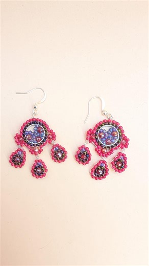 Hanging Earrings Made of Miyuki and Toho Glass Beads, Floral Boho Earrings, Handmade Drop Earrings - Etsy