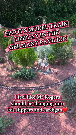 Epcot’s model train display in the Germany pavilion is such a welcome vibe of childhood nostalgia and peacefulness nestled in the hustle and bustle of a Disney park day. Take a moment to walk that little bridge and let your imagination take you on a train ride through the hills and valleys❤️❤️❤️ #disneyworld #epcot #worldshowcase #modeltrains #mrrogers | Mimi in the Magic | Facebook