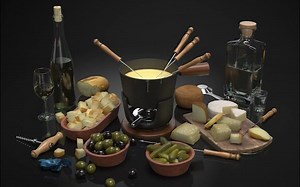 20个美食食品场景C4D模型合集食物画册创意场景3D模型素材