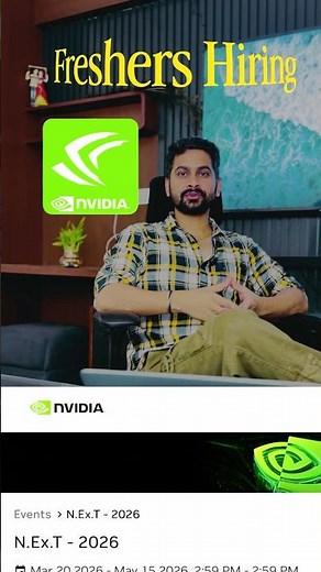 NVIDIA Hiring Freshers 2026 🔥 N.Ex.T 2026 | Direct Test + Interview 🚀 Apply Now #nvidia #itjobs