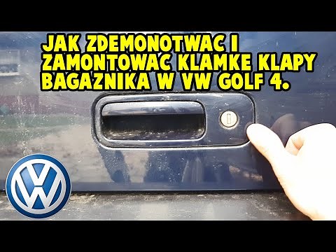Removal and installation of the tailgate boot lock handle VW Golf 4