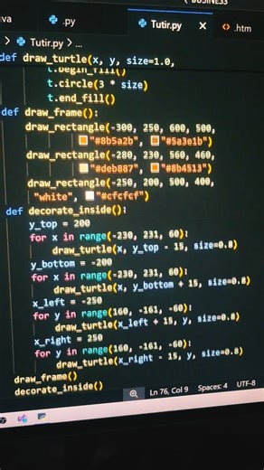 Turtle🐢 Themed Frame In Python🤯