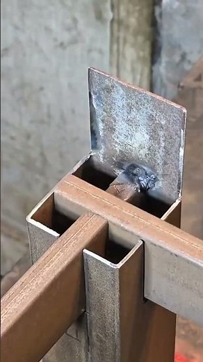 The process of connecting perforated iron to make it neat #steel #welding