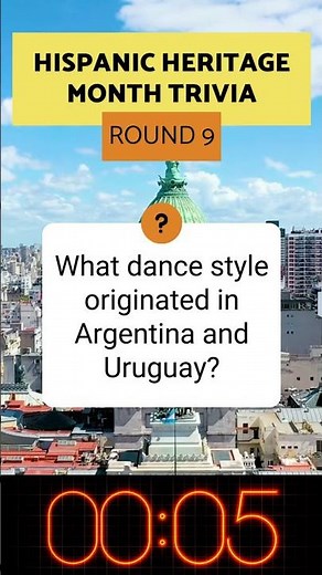 Hispanic Heritage Month Daily Facts Trivia Game Questions & Answers for Students ROUND 9