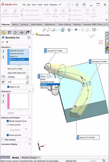 Boundary Cut in SolidWorks | Advanced Cut Feature #Shorts