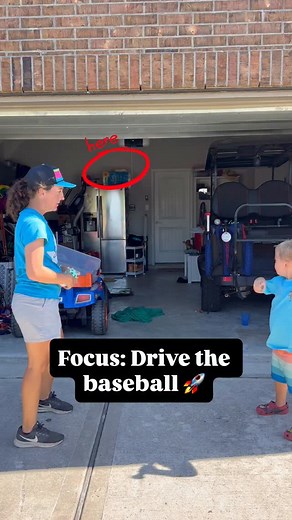 CT works on driving the baseball with his @korebaseball pencil bat— staying through the ball and aiming for a line drive instead of a pop-up. We set up a target in the garage (paper towels on a shelf) to help him focus on hitting with intent and control. After a few close calls, he finally nails it! 💥 #YouthBaseball #BaseballDrills #DriveTheBall #LittleLeague #BaseballTraining #BaseballKids #HittingDrills #BaseballByCT | Kristy Tatom