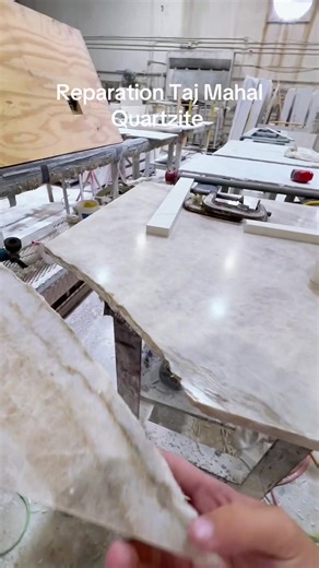 Taj Mahal Quartzite Corner Repair - Miami Contractor