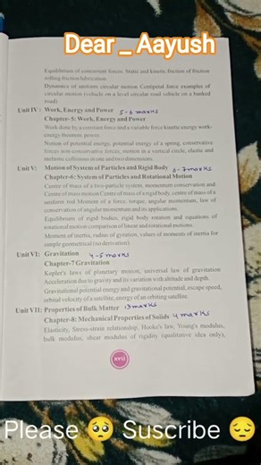 Class 11 , Physics Chapterwise Marks Distribution 😱😱🤯