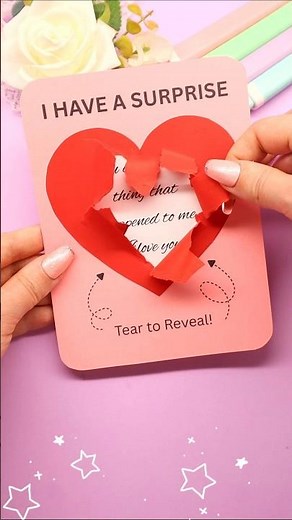 DIY Birthday Card with Surprise Inside ❤ Easy Paper Pop Up Card #diy #papercraft #craft #art