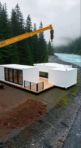 Building a Luxury Modular Home in 60 Seconds | ASMR Construction Timelapse