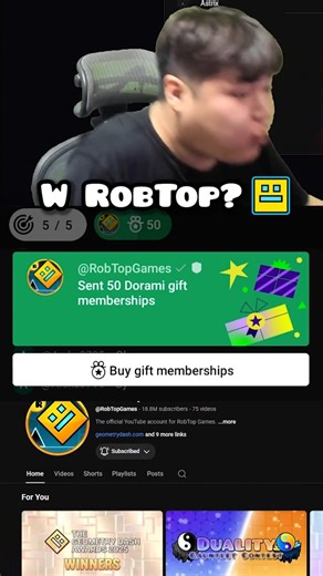 I Got 50 Gifted Memberships from RobTop?