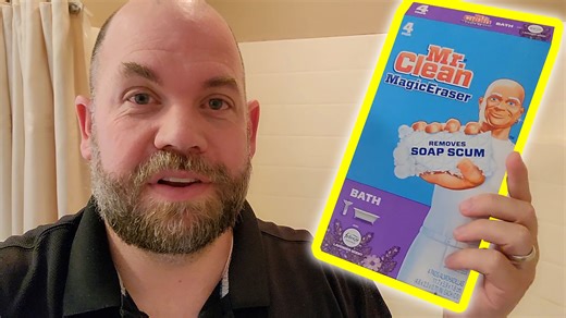 Watch Review and demo for Mr. Clean magic eraser bath soap scum remover on Amazon Live
