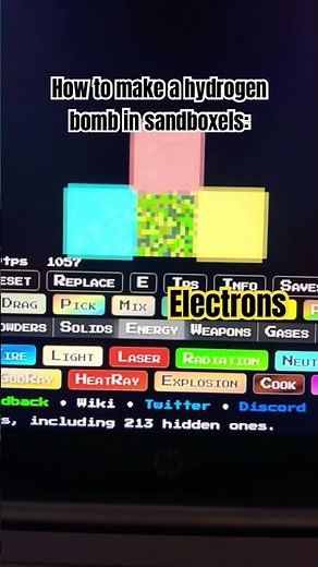How to make hydrogen bomb in sandboxels #educational #sandboxels