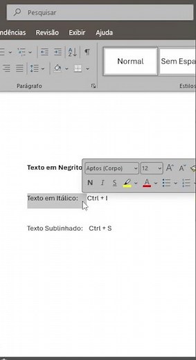 Comandos para Word, Excel e PowerPoint #excel #informática