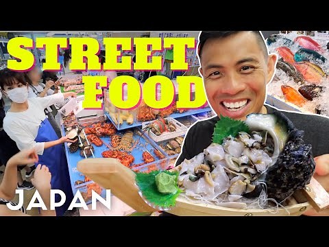 Amazing Japan Street Food Fish Market Tour in Okinawa