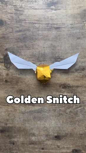 Origami World on Instagram: "Origami Golden Snitch Tutorial #goldensnitch #quidditch #harrypotter #origami #origamiart #origamitutorial #magic"