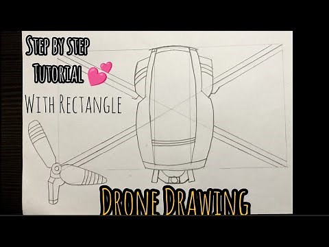 Drone drawing Easy / how to draw Drone step by step / Quadcopter drawing easy step by step