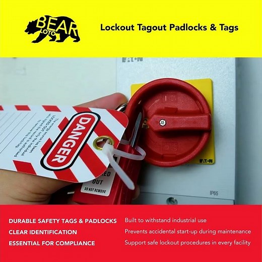BearTOOLS Lockout Tagout Tags and Padlocks