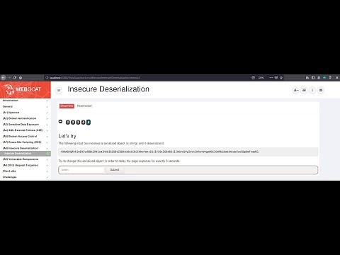 WebGoat 8 - Insecure Deserialization - Lesson 5