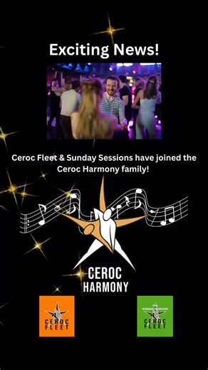 🎉 Big News, Dancers! 🎉 We’re so excited to welcome @cerocfleet Ceroc Fleet and Sunday Sessions to the Ceroc Harmony family! 💃🕺 That means even more venues, more freestyles, and more fun every week! ✨ Weekly Classes: 🕺 Sundays – Ceroc Shalford 💃 Wednesdays – Trinity SILC, Guildford 🎶 Thursdays – Ceroc Fleet 🌟 Freestyles & Socials: • Godalming Borough Hall – Two-room freestyle nights • Sunday Sessions, Church Crookham – SILC & chill afternoons • Trinity SILC Freestyles, Guildford – Smooth 