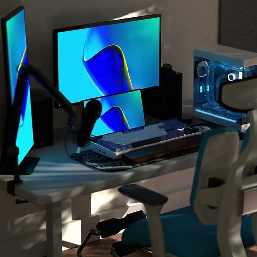 🖥️✨ 3D Artist Desk Setup | Modeling, Rendering, Animation Workspace Tour #blender #animation #3d