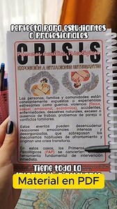 🧠🚑 Guía de Primeros Auxilios Psicológicos Aprende a intervenir con seguridad y empatía en situaciones de crisis. Esta guía práctica (80 páginas en PDF) es ideal para psicólogos, estudiantes y profesionales del área de la salud mental. 📘 Incluye: ✅ Protocolos paso a paso (ABCD y Acercarse) ✅ Estrategias de regulación emocional y autocuidado ✅ Plantillas listas para aplicar después de la crisis ✅ Reacciones diferenciadas en niños, adolescentes y adultos Además, encontrarás ejercicios de respira