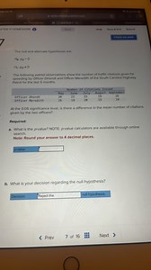 The null and alternate hypotheses are:Ho: μd = 0H1: μd ≠ 0... | Filo
