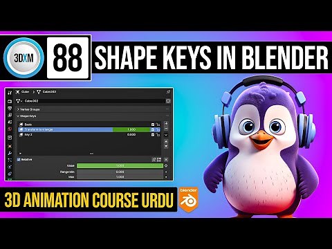 What are shape keys? Rigging with shape keys in blender | Class 88 of 3D Animation Course By 3DXM