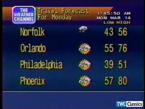Weather Channel local forecast - 1994