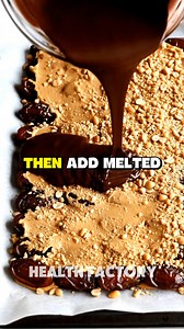 Healthy Homemade Snicker bars🍫 Ingredients: 2 cups dates, pitted 1 cup peanut butter 2/3 cup crushed peanuts or nut of choice 1 cup dark chocolate, melted Sea salt for topping Instructions Step 1: Split the dates in half and remove the pits in the center. Arrange the dates lining it up then pressing it on a plate or baking sheet lined with parchment paper. Step 2: Add peanut butter on top of dates spreading it evenly then put crushed peanuts or any crushed nuts you desire Step 3: Melt a dark ch