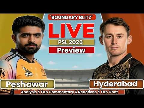 🔴Live: Peshawar vs Hyderabad, 15th T20 Match live | PSL 2026 | Preview | live Score & Commentary