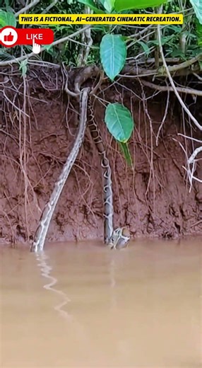 Python Strikes From Water in Seconds #shorts