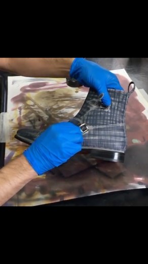 Bespoke Factory on Instagram: "Patina Workshop Film Series. Work-In-Progress PAPIRO Patina Pattern on a pair of Octavia Monks Boot - Made-To-Order, Goodyear Welt Shoes/Boots/Sneakers in only 6-8 working days, private labeled for your brands or boutique. JOIN THE CLUB! Quickest Account Set Up / #Shoeproduction #mtoshoes #MTM #privatelabel #bespoke #custom #handmadeshoes #MTO #luxury #bespokefactory #bespoke_factory"