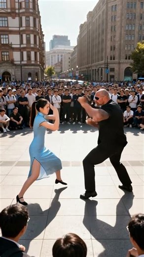 Qipao beauty’s tornado kick—skirt spins with power! #kungfu #wushufight #fight #martialarts #amazing