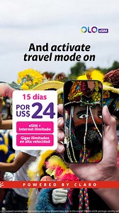 Traveling around Peru? Activate your OLO eSIM and get unlimited high-speed internet nationwide. Choose 7, 15 or 30 days. No physical SIM, no roaming, no hassle. | Claro Perú