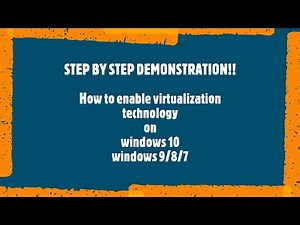 HOW TO ENABLE VIRTULIZATION TECHNOLOGY IN Windows 10, HP laptop