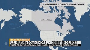 28K views · 182 reactions | Three days in a row, the U.S. military shot down objects flying over Alaska, Canada’s Yukon Territory and Lake Huron. Lawmakers are pressing intelligence officials for more information: "The military needs to have a plan." https://cbsn.ws/3RTmlia | CBS Mornings | Facebook