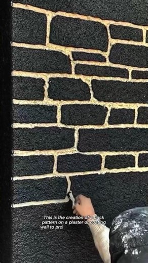 Amazing Decorative Brick Carving Technique on Exterior Wall | Fake Brick Wall Finishing Process