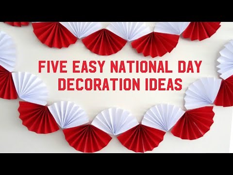 SG National Day Art and Crafts | Singapore National Day Decoration Ideas | Hiasan 17 Agustus