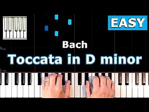 Bach - Toccata in D minor - EASY Piano Tutorial