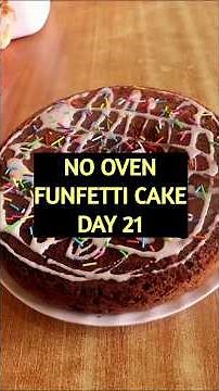 No Oven Funfetti Cake | Easy Stovetop Cake Recipe | Day 21‎