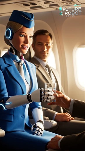 🇺🇸 Female Robot Flight Attendant 🤖✈️ Amazing AI Service in the Skies | CatDog FunHub