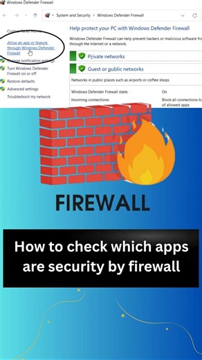 how to change windows defender and firewall settings #security #firewall #settings #shorts