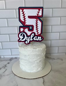 Personalized Baseball Cake Topper: Custom Name & Age, Baseball Party - Etsy