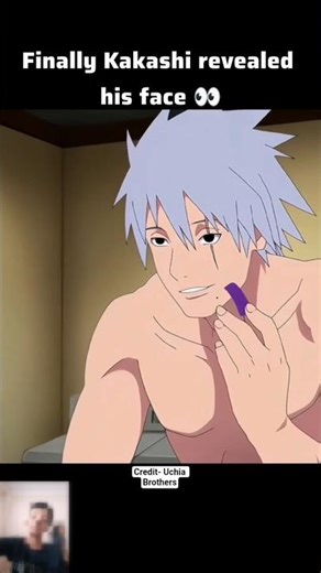 Kakashi Face reveal 🥰 #anime #naruto #kakashi #new #viral #trending #shorts #shortfeed